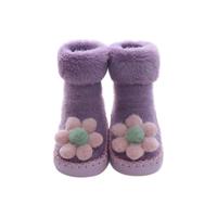 CHANSSON 馨颂 V021F 婴儿中筒地板袜 浅紫 0-6月