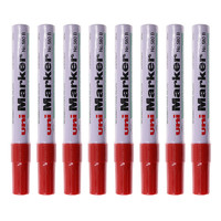uni 三菱铅笔 580B 单头油性记号笔 红色 12支装