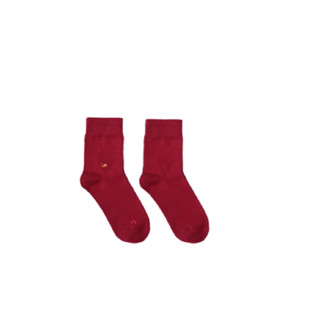 Ubras 女士内裤袜子套装 UDG41011 4件装(平角内裤+三角内裤+中筒袜*2) 丝绒红色+幸运红色 L