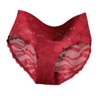 Ubras 女士内裤袜子套装 UDG41011 4件装(平角内裤+三角内裤+中筒袜*2) 丝绒红色+幸运红色 L