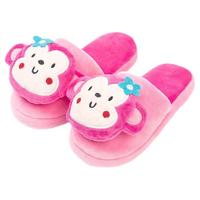kocotree kk树 KQ16063 儿童居家棉拖 小猴子款 粉色 27码
