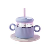 富光 玻璃杯 400ml 紫色