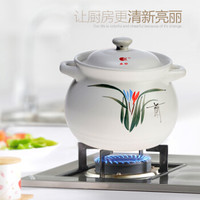 康舒砂锅耐高温陶瓷煲汤砂锅炖锅明火砂锅土锅养生汤锅炖煲白色大容量砂锅 白色2.75L(2-3人用)