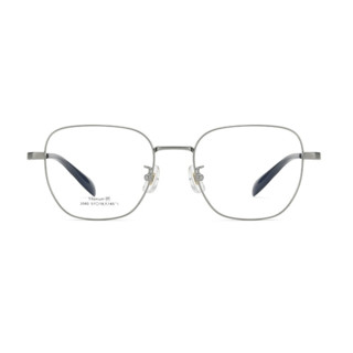 JingPro 镜邦 2040 银色钛合金眼镜框+1.67折射率 防蓝光镜片