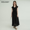 MOUSSY V领抽绳收腰无袖宽松连衣裙010CAS30-5950（00020/均码、013奶白色）