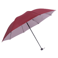 晴之缘 Q13 8骨三折晴雨伞 加固碰击款 枣红