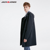JackJones杰克琼斯官方outlets春季男士中长百搭休闲商务风衣外套(175/96A/M、E13浅驼色)