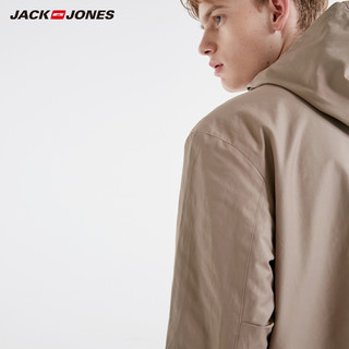 JackJones杰克琼斯官方outlets春季男士中长百搭休闲商务风衣外套（170/92A/S、E13浅驼色）