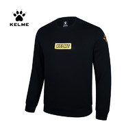 KELME卡尔美运动训练卫衣男新款圆领休闲套头衫舒适针织长袖T恤（XL/180、3981525白色）