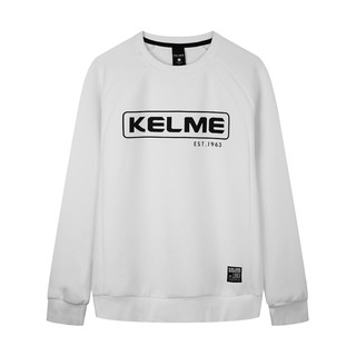 KELME/卡尔美 秋季新品运动闲卫衣男圆领字母印花套头衫（XL/180、黑色）