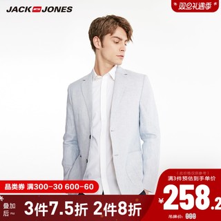 JackJones杰克琼斯outlets春夏男款多色商务休闲舒适透气西服E|（170/92A/S、E15深巧克力色）