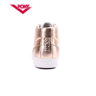 PONY清仓特价板鞋女金银铜明星合作款73W1TS06休闲滑板鞋（35.5、金色）