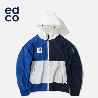 EDCO/艾德克 2020秋季新款撞色运动夹克风衣男女拼接透气外套百搭
