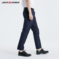 JackJones杰克琼斯官方outlets春夏男士商务棉含亚麻休闲九分裤子（165/72A/XSR、E39海军蓝）