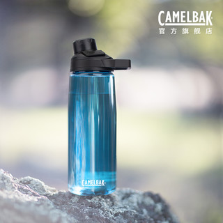 美国camelbak驼峰tritan运动水杯女大容量水瓶男健身杯子塑料水壶（【750ML狩猎绿】）