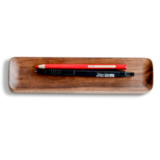 笔托︱本来设计创意实木书桌摆件文具收纳镇纸尺子笔架商务礼品