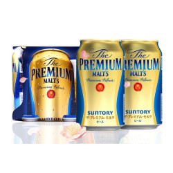 suntory三得利万志suntorypremiummalts珍选皮尔森啤酒350ml6听