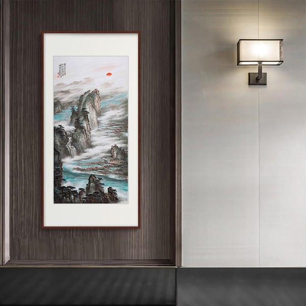 橙舍 罗渊《锦绣山河》国画沙发背景墙 160x80cm