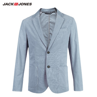 JackJones杰克琼斯outlets春男灯芯绒两粒扣修身开衩西服西装外套（165/88A/XS、C41浅花灰）