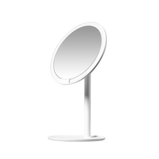 小米有品 amiro化妆镜LED日光镜网红美妆镜子梳妆镜带灯随身便携（粉色.（充电版））