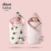 Douxbebe新生儿抱被婴儿夏季薄款包被产房婴儿纯棉宝宝用品包裹被（【沙漠绿洲】新生儿空气夹层抱被（单层）（18-26℃）、88x88cm）