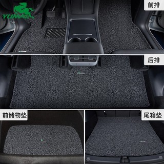 御马特斯拉脚垫适用22新款特斯拉model3脚垫modely丫汽车丝圈脚垫（Model X 6座品御金米）