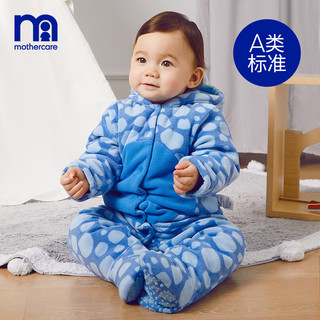 英国mothercare婴儿连体衣男女儿童爬服长袖夹棉连身衣冬季加厚（80cm(80/48，建议9-12个月) 、MC882QD717 脚不可拆）