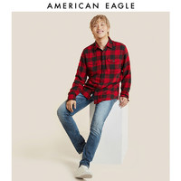 AEO新款直筒裤男士经典水洗修身牛仔裤American Eagle 0117_4976（31/32、中度水洗蓝936）