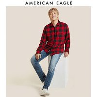 AEO新款直筒裤男士经典水洗修身牛仔裤American Eagle 0117_4976（36/32、中度水洗蓝936）