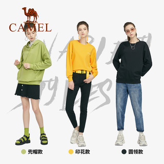 Camel/骆驼秋冬新款纯色圆领卫衣女宽松套头显瘦韩版百搭上衣