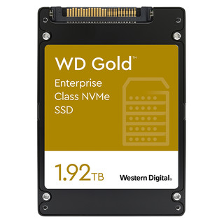 西部数据 1.92TB 企业级SSD固态硬盘 U.2接口（NVMe协议）WD Gold