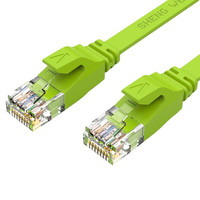 shengwei 胜为 六类CAT6 千兆扁网线 8m 绿色