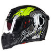 GXT 358 摩托车头盔 全盔 黑绿 L码