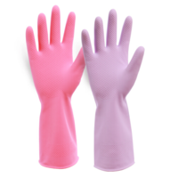 PLUS会员：妙潔 耐用型橡胶手套 M 2双 粉红+紫色
