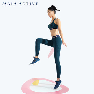 MAIAACTIVE BASIC 紧身弹力收腰跑步训练健身裤瑜伽运动裤女（XS、裤子银河系印花）