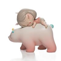 可米生活 贾晓鸥 白夜童话系列《暖熊•绮梦》8x4x7(h)cm 2020 PVC 樱花粉