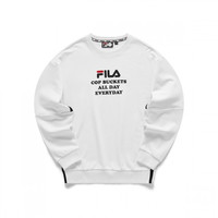 FILA 斐乐 FUSION系列 男子运动卫衣 T11M042231F-WT 白色 M