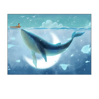海龙红 夕海《鲸鱼奇遇》60x43cm