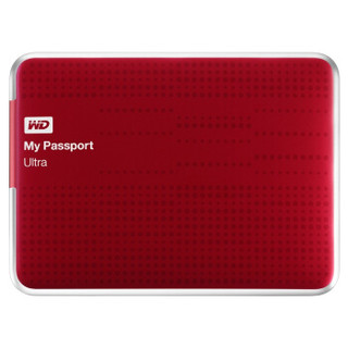 西部数据（WD） My Passport  Ultra USB3.0 1TB 超便携移动硬盘 （红色）WDBZFP0010BRD