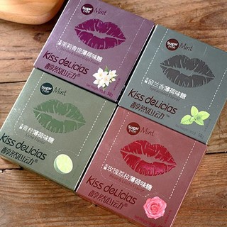 醇然心动 kiss delicias 无糖薄荷糖爽口含片青柠味50g盒装 办公室休闲零食便携清凉水果味清口糖果