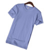 QAWETI 男士圆领短袖T恤 BC17O1 纯蓝色 XXXL