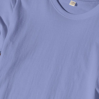 QAWETI 男士圆领短袖T恤 BC17O1 纯蓝色 L