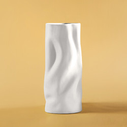 墨斗鱼 2882 莫兰迪花瓶 白色 27cm