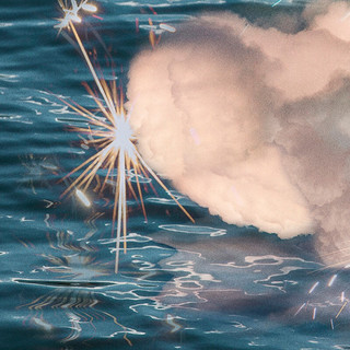 dprints Gabriel Leung《Sparkles Over Water 浮梦》32.2x32.2cm 黑色铝框