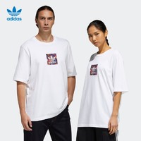 adidas 阿迪达斯官网三叶草新年款男装夏季运动短袖T恤GN5449 M 黑色