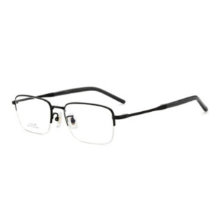 JingPro 镜邦 2046 黑色钛架眼镜框+1.60折射率 防蓝光镜片