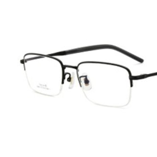 JingPro 镜邦 2046 黑色钛架眼镜框+1.74折射率 防蓝光镜片