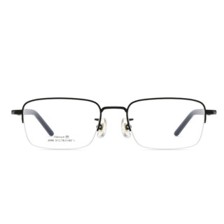 JingPro 镜邦 2046 黑色钛架眼镜框+1.67折射率 防蓝光镜片