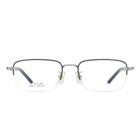 JingPro 镜邦 2046 黑银色钛架眼镜框+1.74折射率 防蓝光镜片