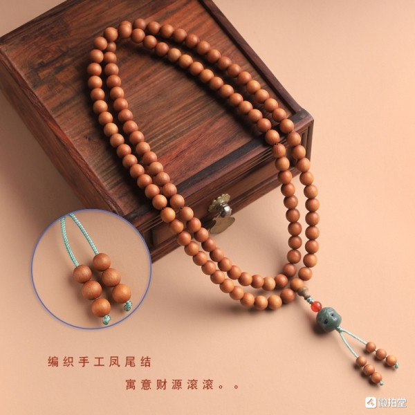巴布亚檀香木108颗木质珠串